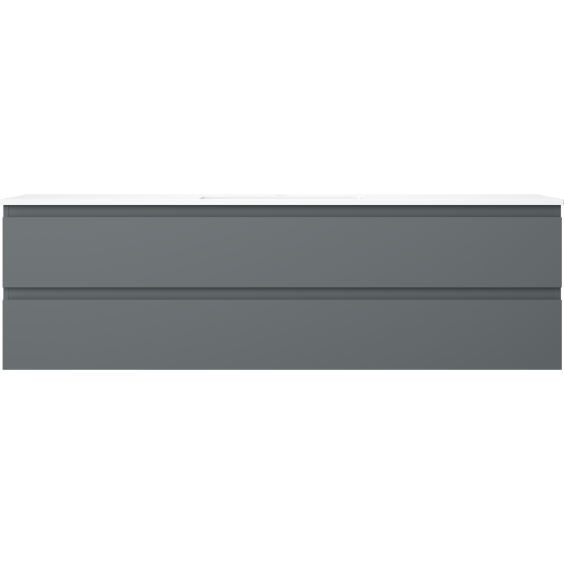 Mexen Orio meuble de salle de bains 160 cm avec lavabo Otis, 2 tiroirs, graphite mat/blanc mat - 91A10-16047-2-BFF66-W18M01
