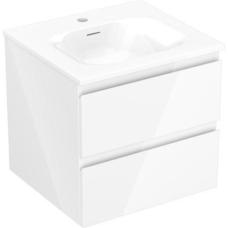 Mexen Orio meuble de salle de bain 50 cm avec lavabo Vela, 2 tiroirs, blanc brillant - 91A10-05047-2-BFF00-W23M00