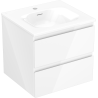 Mexen Orio meuble de salle de bain 50 cm avec lavabo Vela, 2 tiroirs, blanc brillant - 91A10-05047-2-BFF00-W23M00