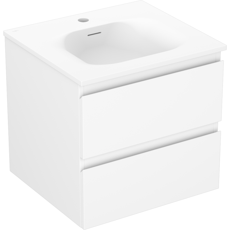 Mexen Orio meuble de salle de bains 50 cm avec lavabo Vela, 2 tiroirs, blanc mat - 91A10-05047-2-BFF01-W23M01
