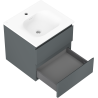Mexen Orio armoire de salle de bain 50 cm avec lavabo Vela, 2 tiroirs, graphite mat/blanc mat - 91A10-05047-2-BFF66-W23M01