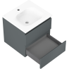 Mexen Orio armoire de salle de bains 50 cm avec lavabo Vela, 2 tiroirs, graphite mat/blanc mat - 91A10-05047-2-BFF66-W23M01