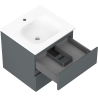 Mexen Orio armoire de salle de bains 50 cm avec lavabo Vela, 2 tiroirs, graphite mat/blanc mat - 91A10-05047-2-BFF66-W23M01