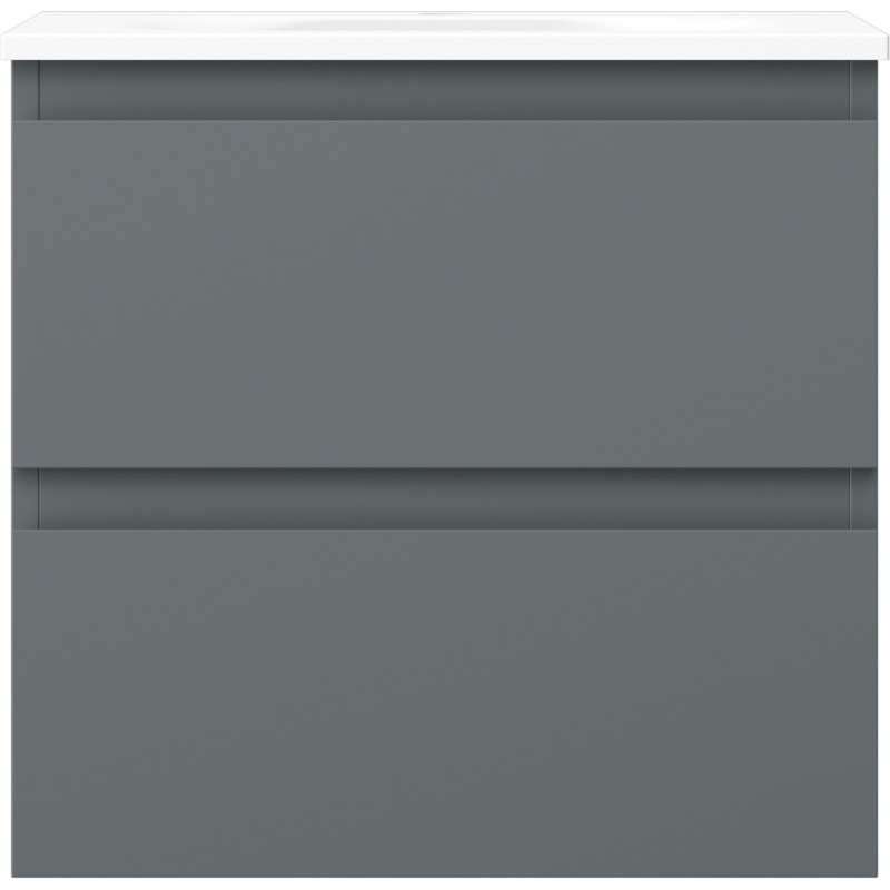 Mexen Orio armoire de salle de bains 50 cm avec lavabo Vela, 2 tiroirs, graphite mat/blanc mat - 91A10-05047-2-BFF66-W23M01
