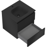 Mexen Orio armoire de salle de bain 50 cm avec lavabo Vela, 2 tiroirs, noir mat - 91A10-05047-2-BFF71-W23M71