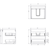 Mexen Orio armoire de salle de bain 50 cm avec lavabo Vela, 2 tiroirs, noir mat - 91A10-05047-2-BFF71-W23M71