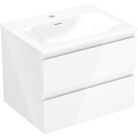Mexen Orio armoire de salle de bain 60 cm avec lavabo Vela, 2 tiroirs, blanc brillant - 91A10-06047-2-BFF00-W23M00