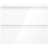 Mexen Orio Meuble de Salle de Bain 60 cm avec Lavabo Vela, 2 Tiroirs, Blanc Brillant - 91A10-06047-2-BFF00-W23M00