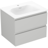 Mexen Orio meuble de salle de bain 60 cm avec lavabo Vela, 2 tiroirs, gris mat/blanc mat - 91A10-06047-2-BFF62-W23M01