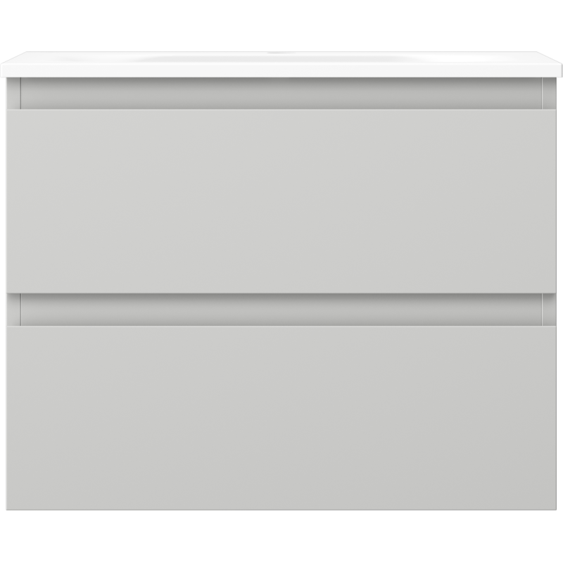 Mexen Orio meuble de salle de bains 60 cm avec lavabo Vela, 2 tiroirs, gris mat/blanc mat - 91A10-06047-2-BFF62-W23M01