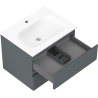 Mexen Orio meuble de salle de bain 60 cm avec lavabo Vela, 2 tiroirs, graphite mat/blanc mat - 91A10-06047-2-BFF66-W23M01