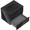 Mexen Orio armoire de salle de bain 60 cm avec lavabo Vela, 2 tiroirs, noir brillant/noir mat - 91A10-06047-2-BFF70-W23M71