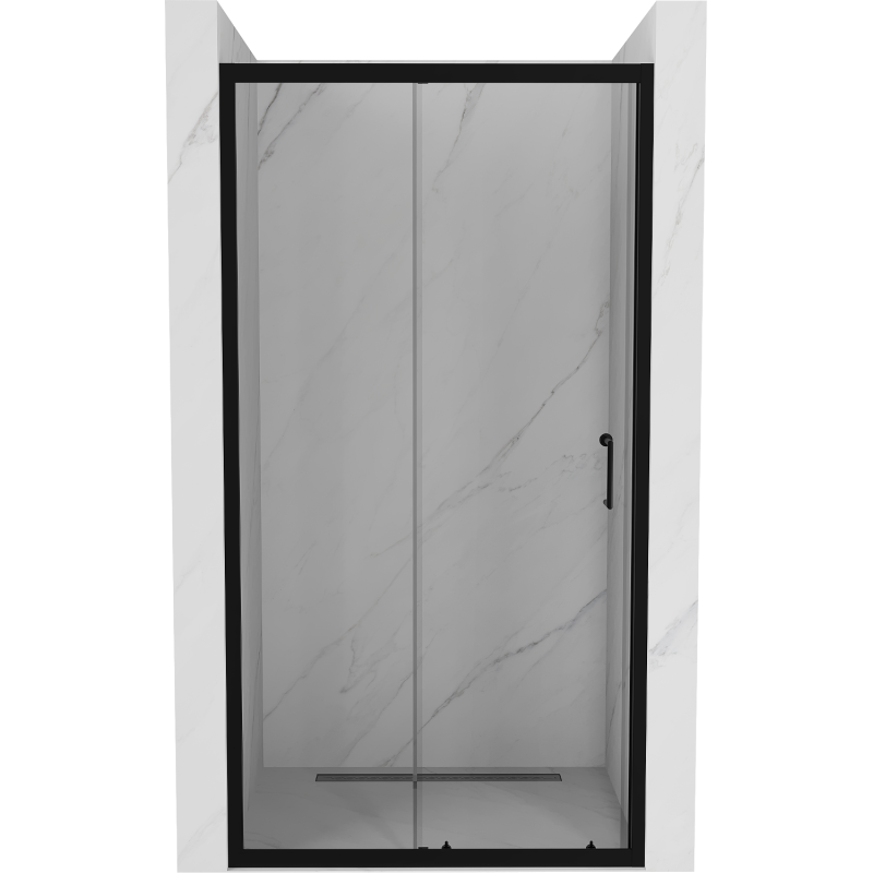 Mexen Apia porte de douche coulissante 140 cm, transparente, noire - 845-140-000-70-00