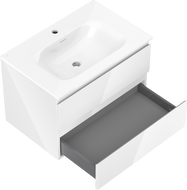 Mexen Orio meuble de salle de bain 70 cm avec lavabo Vela, 2 tiroirs, blanc brillant - 91A10-07047-2-BFF00-W23M00