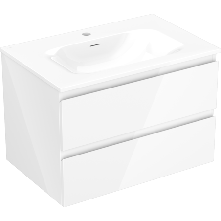 Mexen Orio meuble de salle de bain 70 cm avec lavabo Vela, 2 tiroirs, blanc brillant - 91A10-07047-2-BFF00-W23M00