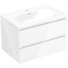 Mexen Orio meuble de salle de bain 70 cm avec lavabo Vela, 2 tiroirs, blanc brillant - 91A10-07047-2-BFF00-W23M00