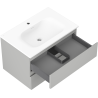 Mexen Orio meuble de salle de bains 70 cm avec lavabo Vela, 2 tiroirs, gris mat/blanc mat - 91A10-07047-2-BFF62-W23M01