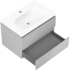 Mexen Orio meuble de salle de bain 70 cm avec lavabo Vela, 2 tiroirs, gris mat/blanc mat - 91A10-07047-2-BFF62-W23M01