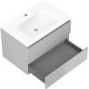 Mexen Orio meuble de salle de bains 70 cm avec lavabo Vela, 2 tiroirs, gris mat/blanc mat - 91A10-07047-2-BFF62-W23M01