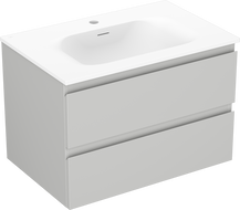 Mexen Orio meuble de salle de bains 70 cm avec lavabo Vela, 2 tiroirs, gris mat/blanc mat - 91A10-07047-2-BFF62-W23M01