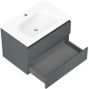 Mexen Orio armoire de salle de bain 70 cm avec lavabo Vela, 2 tiroirs, graphite mat/blanc mat - 91A10-07047-2-BFF66-W23M01