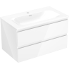 Mexen Orio meuble de salle de bain 80 cm avec lavabo Vela, 2 tiroirs, blanc brillant - 91A10-08047-2-BFF00-W23M00