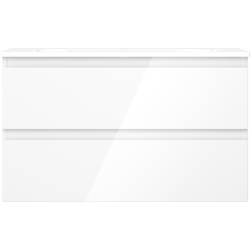 Mexen Orio armoire de salle de bain 80 cm avec lavabo Vela, 2 tiroirs, blanc brillant - 91A10-08047-2-BFF00-W23M00