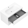 Mexen Orio meuble de salle de bain 80 cm avec lavabo Vela, 2 tiroirs, blanc mat - 91A10-08047-2-BFF01-W23M01