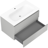 Mexen Orio meuble de salle de bains 80 cm avec lavabo Vela, 2 tiroirs, gris mat/blanc mat - 91A10-08047-2-BFF62-W23M01