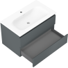 Mexen Orio armoire de salle de bain 80 cm avec lavabo Vela, 2 tiroirs, graphite mat/blanc mat - 91A10-08047-2-BFF66-W23M01