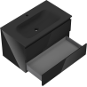 Mexen Orio meuble de salle de bains 80 cm avec lavabo Vela, 2 tiroirs, noir brillant/noir mat - 91A10-08047-2-BFF70-W23M71