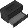 Mexen Orio meuble de salle de bain 80 cm avec lavabo Vela, 2 tiroirs, noir mat - 91A10-08047-2-BFF71-W23M71