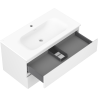Mexen Orio armoire de salle de bains 90 cm avec lavabo Vela, 2 tiroirs, blanc mat - 91A10-09047-2-BFF01-W23M01