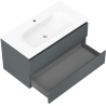 Mexen Orio armoire de salle de bain 90 cm avec lavabo Vela, 2 tiroirs, graphite mat/blanc mat - 91A10-09047-2-BFF66-W23M01
