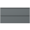 Mexen Orio armoire de salle de bain 90 cm avec lavabo Vela, 2 tiroirs, graphite mat/blanc mat - 91A10-09047-2-BFF66-W23M01
