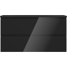 Mexen Orio meuble de salle de bain 90 cm avec vasque Vela, 2 tiroirs, noir brillant/noir mat - 91A10-09047-2-BFF70-W23M71
