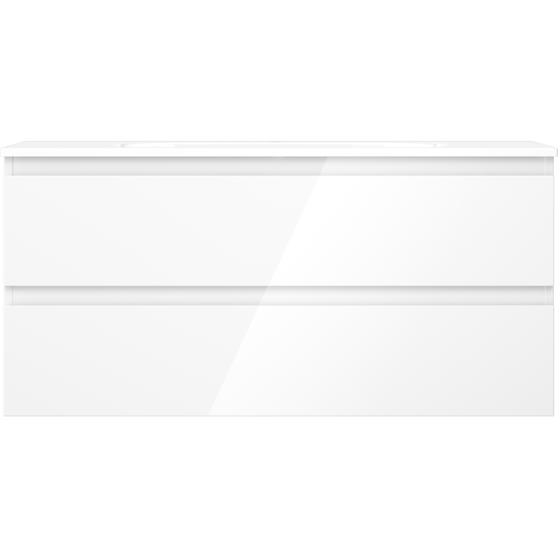 Mexen Orio meuble de salle de bain 100 cm avec lavabo Vela, 2 tiroirs, blanc brillant - 91A10-10047-2-BFF00-W23M00