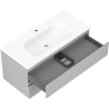 Mexen Orio meuble de salle de bain 100 cm avec lavabo Vela, 2 tiroirs, gris mat/blanc mat - 91A10-10047-2-BFF62-W23M01
