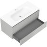 Mexen Orio meuble de salle de bain 100 cm avec lavabo Vela, 2 tiroirs, gris mat/blanc mat - 91A10-10047-2-BFF62-W23M01