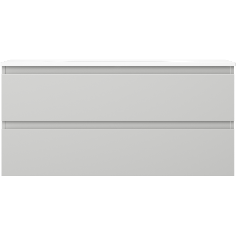 Mexen Orio meuble de salle de bain 100 cm avec lavabo Vela, 2 tiroirs, gris mat/blanc mat - 91A10-10047-2-BFF62-W23M01