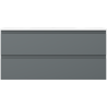 Mexen Orio armoire de salle de bain 100 cm avec lavabo Vela, 2 tiroirs, graphite mat/blanc mat - 91A10-10047-2-BFF66-W23M01