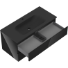 Mexen Orio meuble de salle de bain 100 cm avec lavabo Vela, 2 tiroirs, noir brillant/noir mat - 91A10-10047-2-BFF70-W23M71