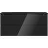 Mexen Orio meuble de salle de bain 100 cm avec lavabo Vela, 2 tiroirs, noir brillant/noir mat - 91A10-10047-2-BFF70-W23M71