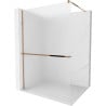 Mexen Kioto+ paroi de douche avec étagère Walk-in 120 x 200 cm, givrée, or rose - 800-120-121-60-30