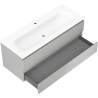 Mexen Orio meuble de salle de bains 120 cm avec lavabo Vela, 2 tiroirs, gris mat/blanc mat - 91A10-12047-2-BFF62-W23M01