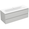 Mexen Orio meuble de salle de bains 120 cm avec lavabo Vela, 2 tiroirs, gris mat/blanc mat - 91A10-12047-2-BFF62-W23M01