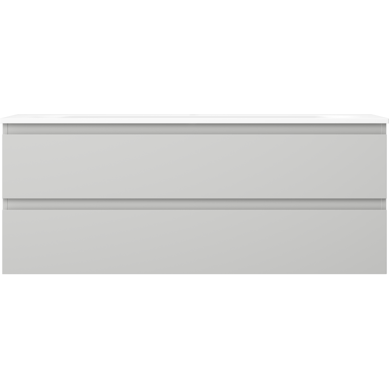 Mexen Orio armoire de salle de bain 120 cm avec lavabo Vela, 2 tiroirs, gris mat/blanc mat - 91A10-12047-2-BFF62-W23M01