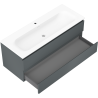 Mexen Orio meuble de salle de bain 120 cm avec lavabo Vela, 2 tiroirs, graphite mat/blanc mat - 91A10-12047-2-BFF66-W23M01