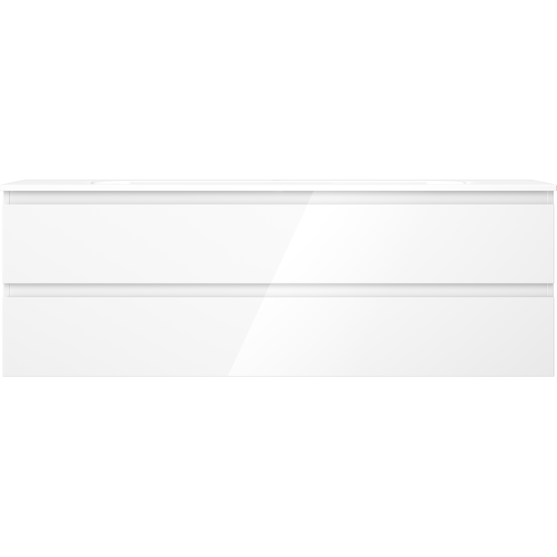 Mexen Orio armoire de salle de bains 140 cm avec lavabo Vela, 2 tiroirs, blanc brillant - 91A10-14047-2-BFF00-W23M00