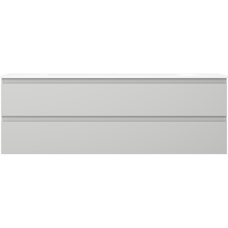 Mexen Orio meuble de salle de bains 140 cm avec lavabo Vela, 2 tiroirs, gris mat/blanc mat - 91A10-14047-2-BFF62-W23M01